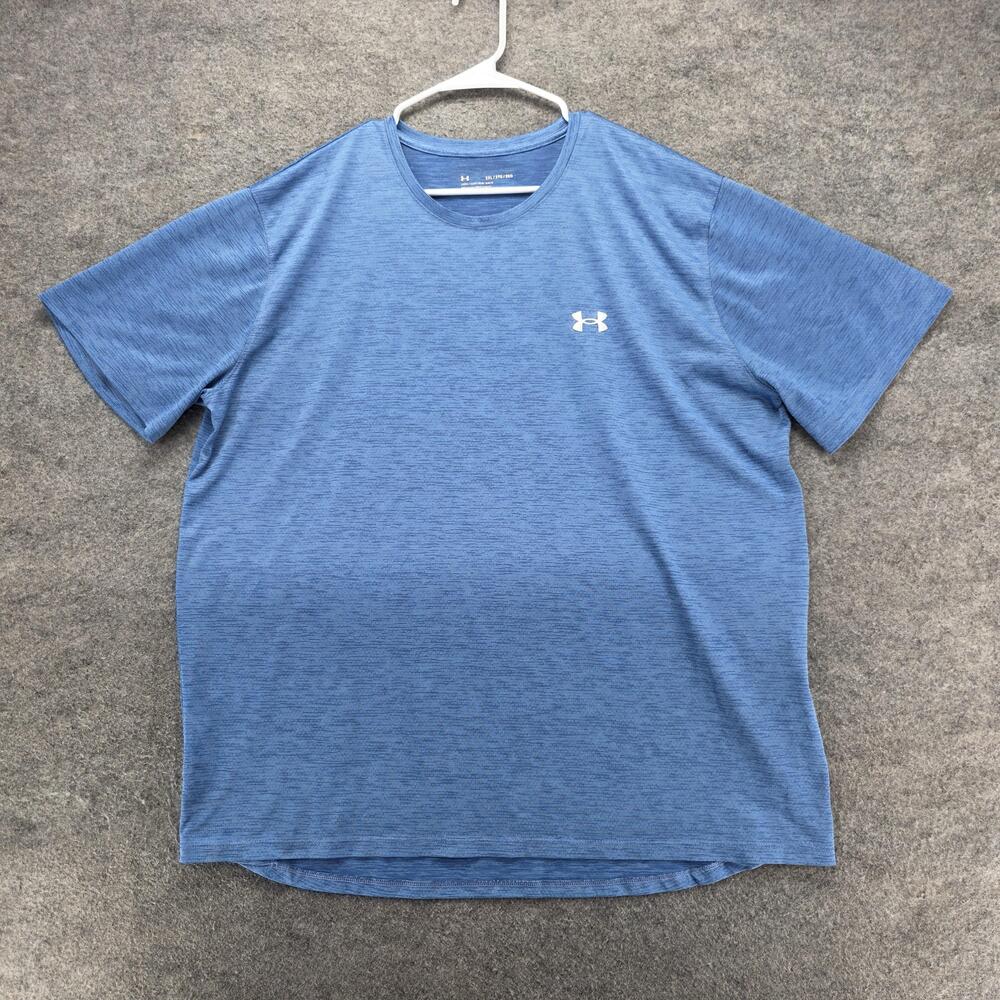 Under Armour Shirt Mens 2XL Blue Short Sleeve Moisture Wicking Tagless